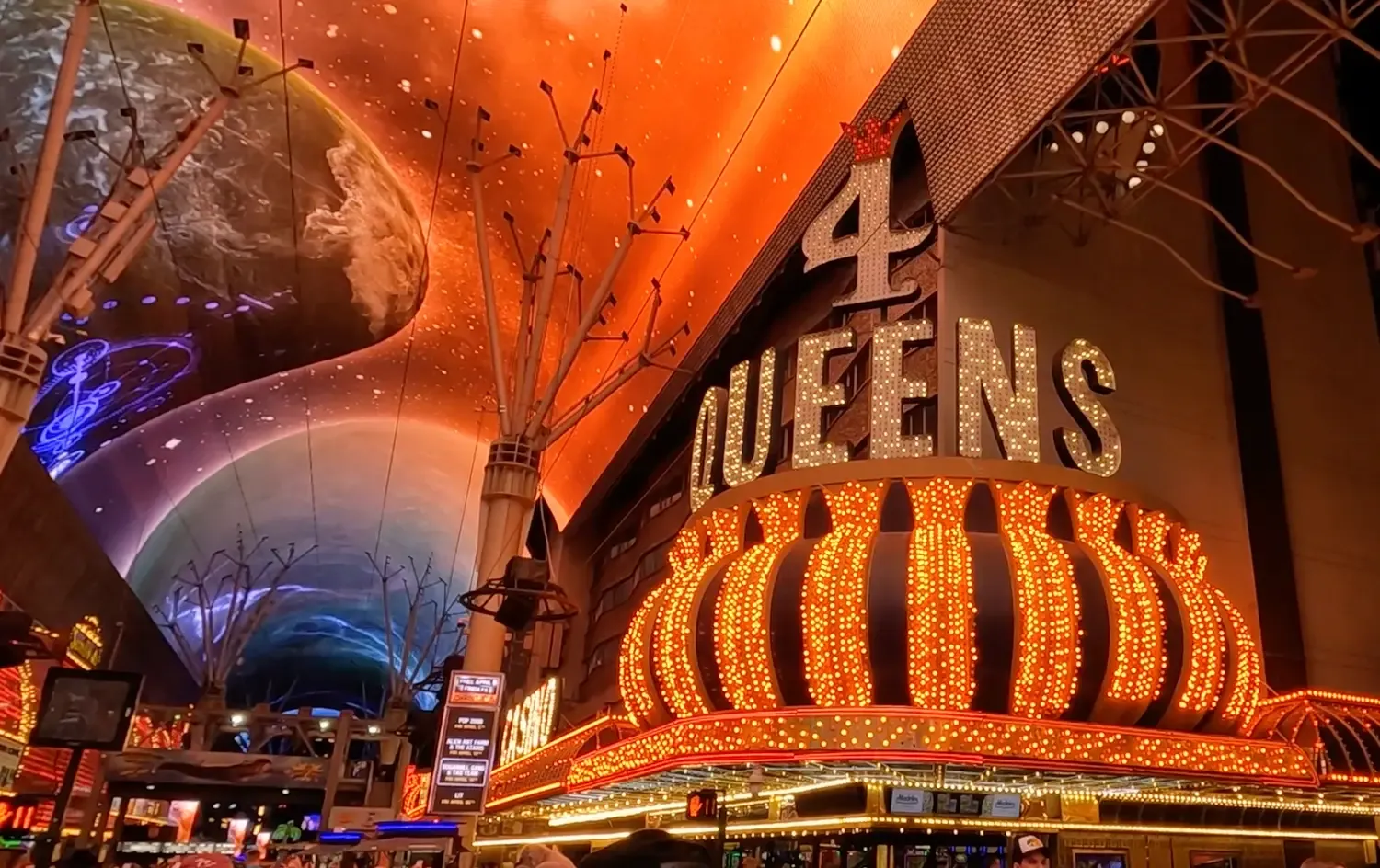 Downtown Las Vegas Fremont Street at dusk